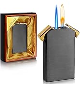 Kantion Dual Flame Lighter, Switchable Torch Jet Lighter & Soft Flame Lighter, Refillable Butane ...