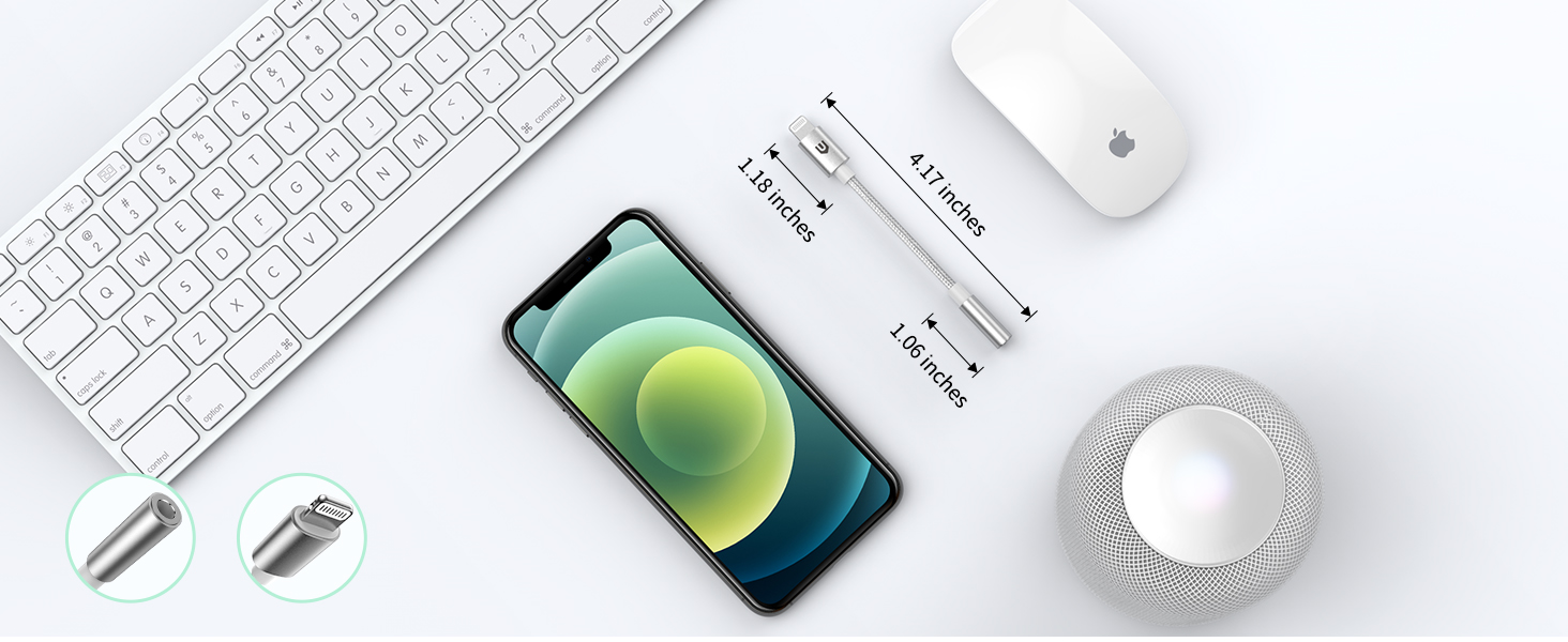 Headphone Adapter Lightning to 3.5mm Adapter Apple MFi 