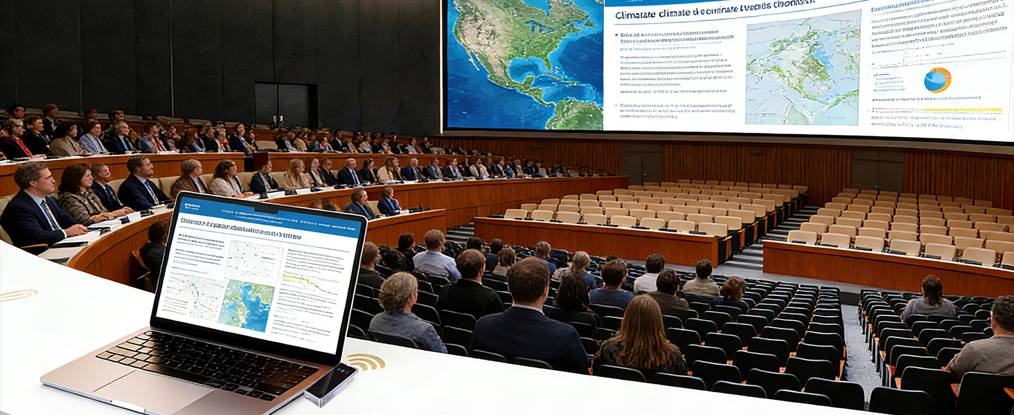 USB C Wireless HDMI for Large Conference Room Projector Laptop Presentation 50M Long Range Stream