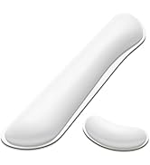 Dapesuom Keyboard Wrist Rest Set, Cute PU Leather Wrist Cushion for Computer Keyboard and Mousepa...