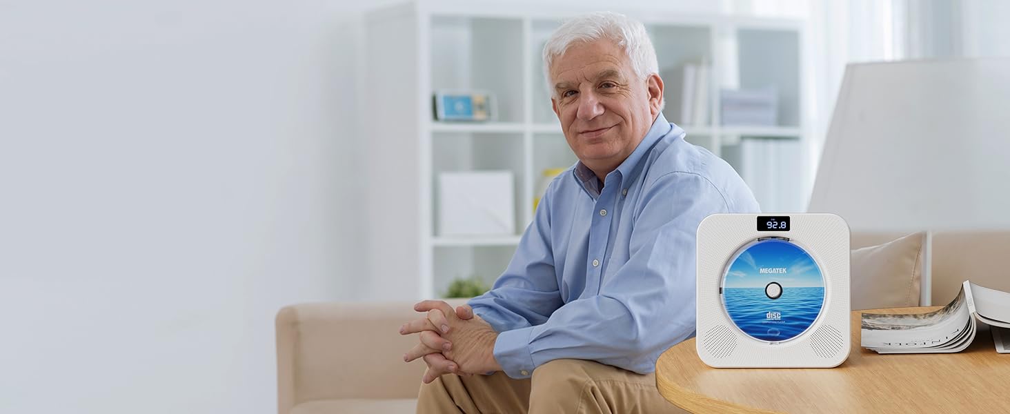 MEGATEK CP28BR Portable Desktop CD Player with FM Radio