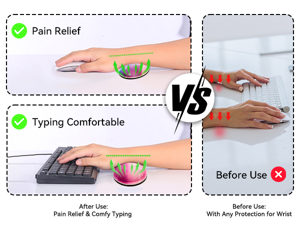 mouse pad with keyboard wrist rest