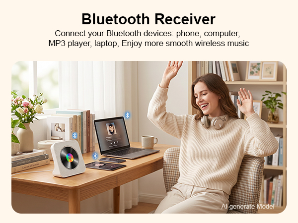 vertical cd player with bluetooth