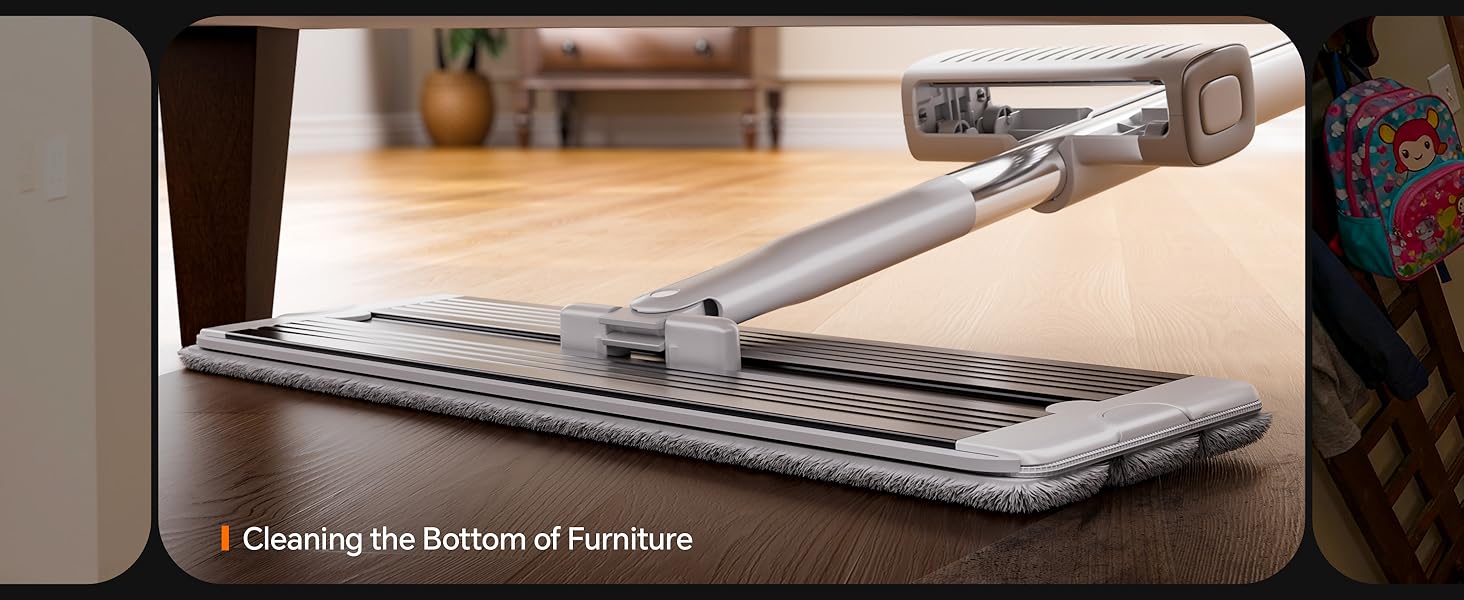 cleaning the bottom furniture