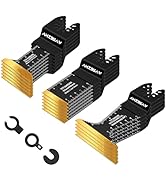 AMZBSAW 17 PCS Titanium Oscillating Tool Blade Metal Cutting, Professional Saw Blades for Metal N...