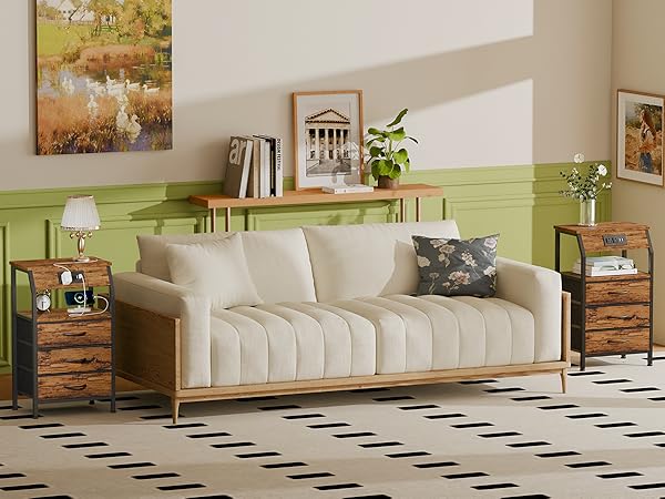 Night Stand with Charging Station