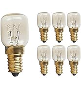 CTKcom 15W E14 Base 4173175 Oven Light Bulbs(6 Pack)- Microwave Light Bulbs 120V Heat Resistant B...