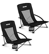 G4Free Beach Chair Folding Portable Beach Backpack Camping Chair for Adults with Mesh Back