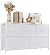 Accver Dresser with 5 Drawers for Bedroom, Fabric Clothes Cabinet for Closet, Anti-Tip TV Stand f...