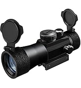 MOSANDON 3X44mm Red Green Dot Sight Scope,3X Eyepiece Reflex Sight with Lens Cap for 20mm/11mm We...