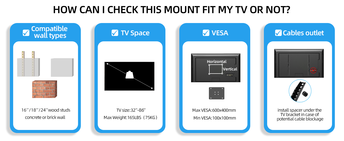 55 inch tv wall mount