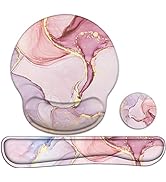 Keyboard Wrist Rest and Mouse Pad Wrist Support, Ergonomic Mouse Pads Memory Foam Mouse Pad for G...