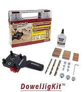 Milescraft 1333 Dowel Jig Kit - New, Improved, Self-Centering Handheld Dowel Jig with 3 Metal Bus...