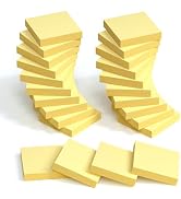 (2400pcs) Yellow Sticky Notes Mini,2 x 2in Small Sticky Notes,24 Pack Notes Pads Memo Pads,100 Sh...