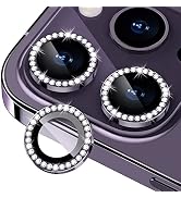 Xfilm for iPhone 14 Pro/iPhone 14 Pro Max Camera Lens Protector Bling, 9H Hardness Scratchproof M...