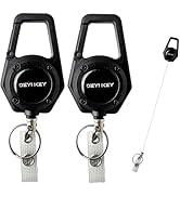 Yojaro Retractable Keychain Heavy Duty, Multitool Carabiner Badge Holder, ID Holder Clip, Tactica...