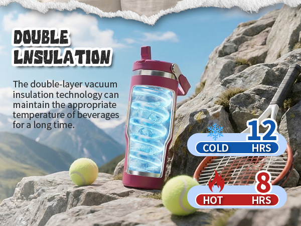 double insulation; insulated water bottle;keep cold water bottle; keep hot water bottle
