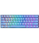 GK61 Mechanical Gaming Keyboard - 61 Keys Multi Color RGB Illuminated LED Backlit Wired Programma...