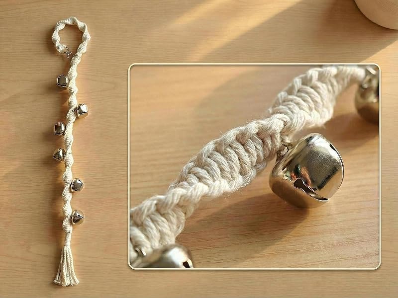 GINIDEAR Durable Macrame Dog Doorbells