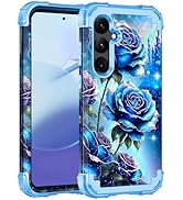 Miqala for Galaxy S24 5G Case,Glow in The Dark Three Layer Heavy Duty Shockproof Full Protection ...