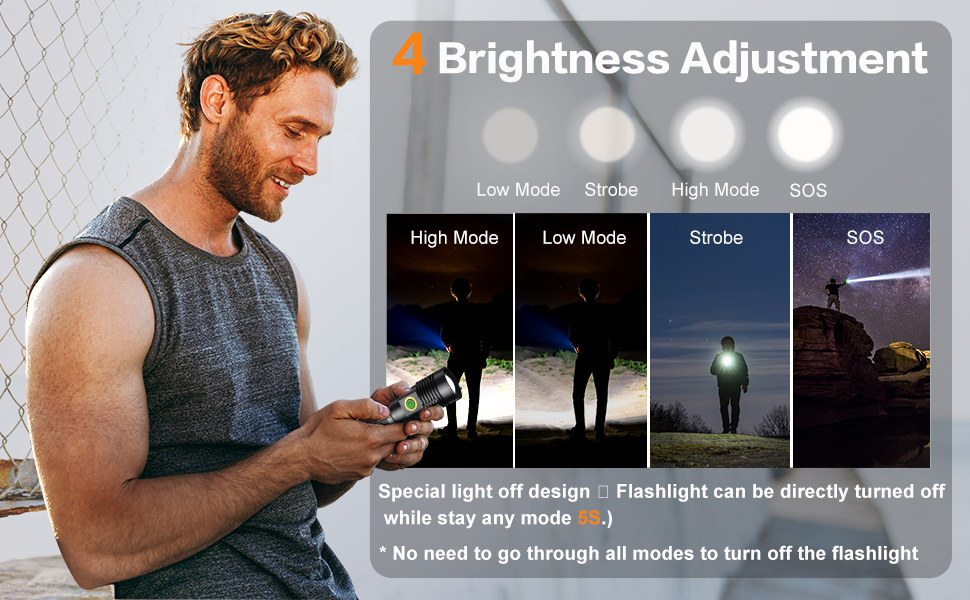 led Flashlight outdoor Rechargeable