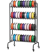 VEVOR 3D Printer Filament Storage Rack, 4 Tier Heavy Duty Storage Shelf, Rolling Filament Spool H...