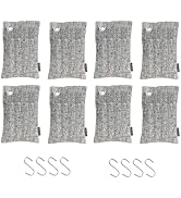 100g x8Packs Fonday Bamboo Activated Charcoal Deodorizer, Odor Eliminator for Fridges Freezers Co...