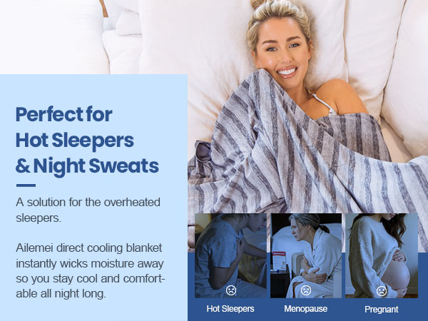 Cooling Striped Blanket