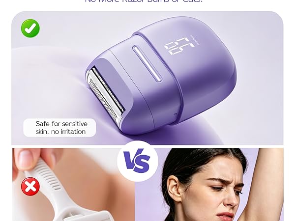 Electric razor for women, shavers women &amp;amp; bikini trimmer for smooth, irritation-free skin