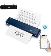 iDPRT MT888 Portable Thermal Printer,Portable Printer Wireless for Travel Compatible with Smartph...