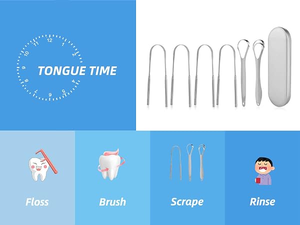 Aussumy 6 Pack Tongue Cleaners