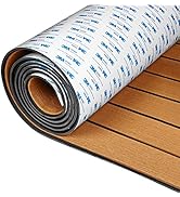 OCEANBROAD 3M EVA Foam Boat Flooring Marine Boat Decking Self-Adhesive Faux Teak Sheet 96''x45.6'...