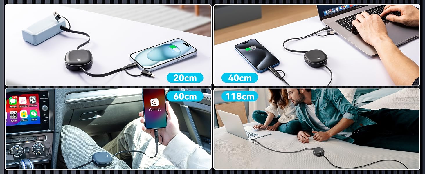 retractable travel charger for all car retractable car charger usb c lightning chargers for all car