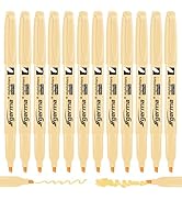 Cgerma Yellow Highlighters 12 Pack, Mild Pastel Color, Chisel Tip Soft Highlighters, Quick-Drying...