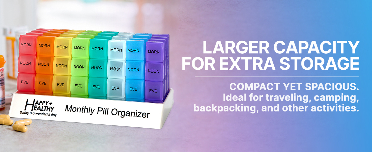 large monthly pill organizer