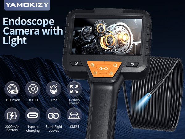 borescope camera with light