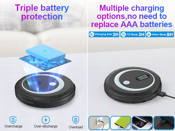 rechargeable cd players