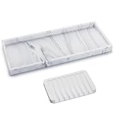 Bloss Counter Marble Tray and Soap Holder - 15.7" Silicone Bathroom Vanity Trays for Kitchen Coun...