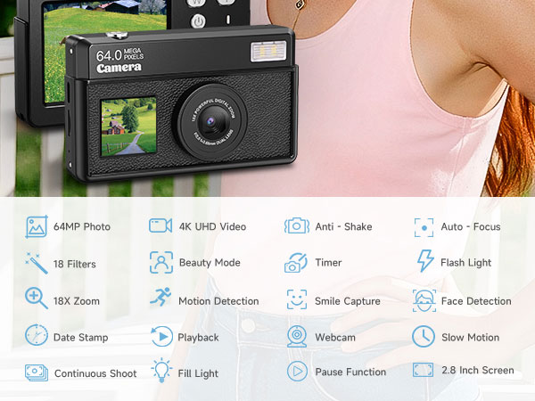 4k digital camera for photography mini digital camera point and shoot digital cameras for kids