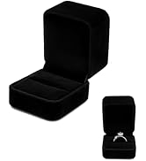 WisePoint Ring Box, Velvet Ring Jewelry Box Wedding Ring Holder, Small Engagement Ring Box for Pr...