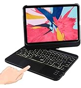 LENRICH Keyboard Case for iPad mini 7 A17 Pro 2024&amp;Mini 6 2021 Multi Touchpad Backlit Functional ...