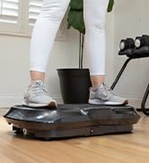 LifePro Vibration Plate Exercise Machine Silver- Whole Body Workout Vibration Fitness Platform w/...