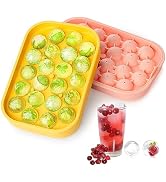 VVAYHUA Ice Cube Tray, 2 Pack Flexible Silicone 22 Ice Balls Maker with Lid BPA Free Easy-Release...
