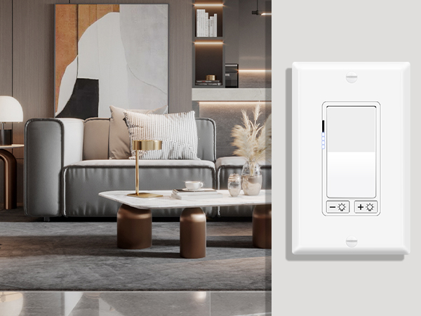 dimmers to create atmosphere in living room