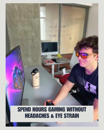 Advanced blue light blocking glasses, for superior eye protection.