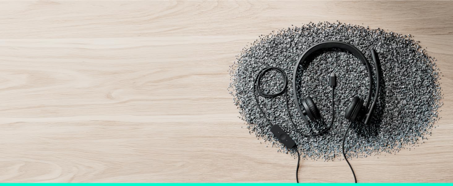 Logitech H570e USB Headset with Noise-Canceling Mics and Inline Controls