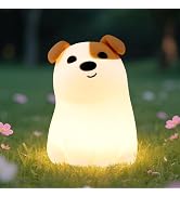 Squishy Puppy Night Light with RGB Mode 3 Brightness Adjustable Nursery Breastfeeding Nightlight ...