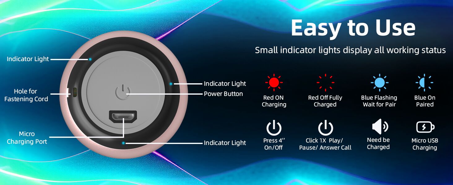 high-performance driver and a passive subwoofer. Small, but such powerful Bluetooth speakers 2 pack