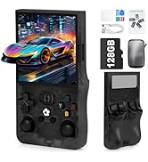 Rhesusco R36MAX Retro Video Game Console - Support 22000+Classic Games,128G TF Card,Portable Cons...
