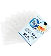Metronic Shrink Wrap Bags 6x6 Inches 500Pcs, Clear PVC Heat Shrink Wrap Bags for Packagaing Soap,...